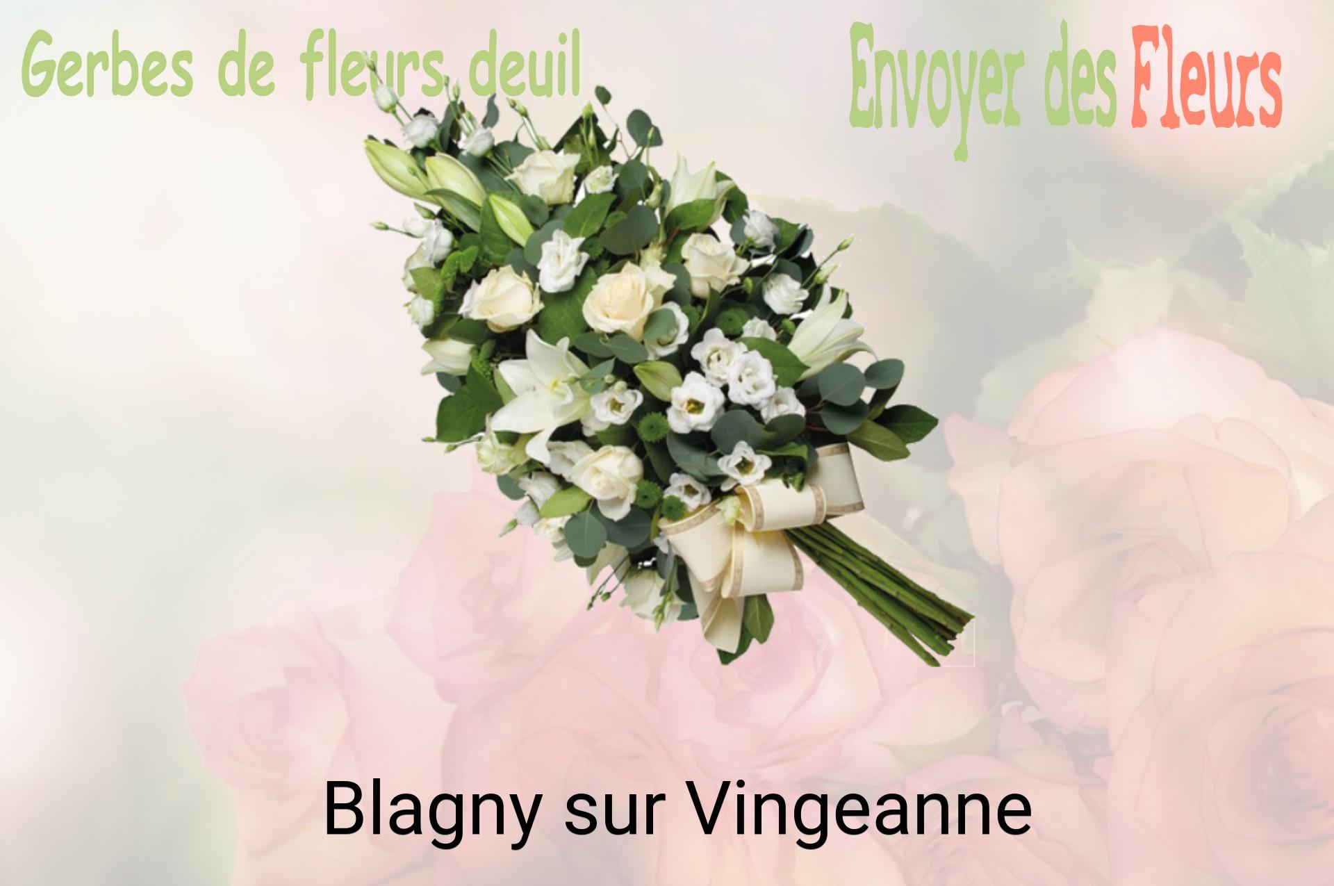 Gerbe de fleurs de deuil livrée à Blagny-sur-Vingeanne